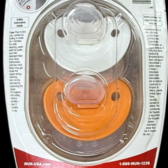 Nuk Pacifiers Orthodontic Silicone 6-18 M Football & Basketball BPA Free New - Picture 11 of 11